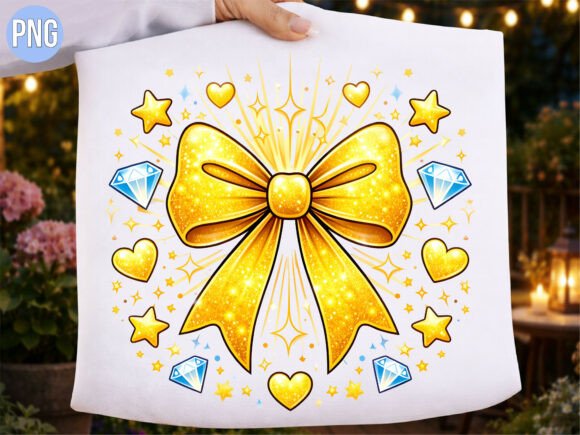 Download Glitter Gold Bow Diamond Heart Sparkle - Glitter Collection