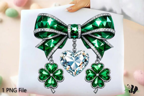 Download St Patricks Day Glitter Coquette Bow PNG - Glitter Collection