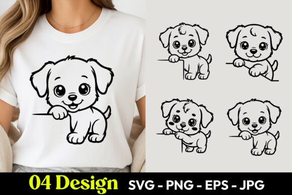 Download Cute Puppy Peekaboo TShirt SVG PNG - Tshirt svg Collection