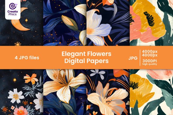 Download Floral Digital Papers and Flower Pattern - Premium Resources