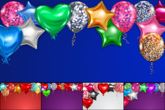 Download Illustrations with Helium Balloons - Helium balloons Collection