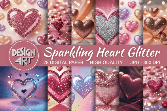Download Sparkling Heart Glitter Background - Glitter Collection