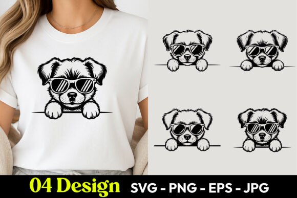 Download Cool Puppy Sunglasses TShirt SVG PNG - Tshirt svg Collection