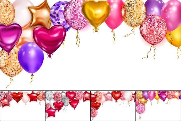 Download Illustrations with Helium Balloons - Helium balloons Collection