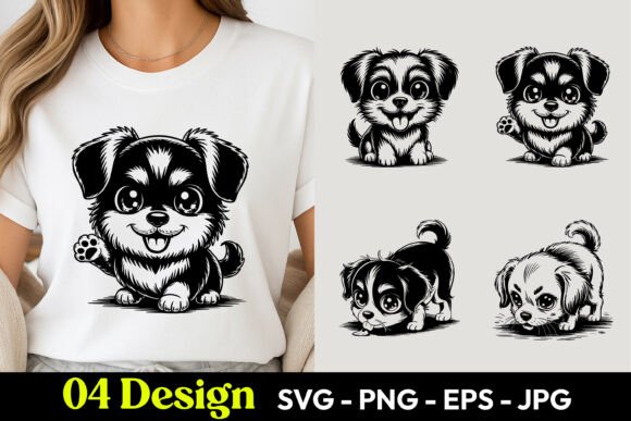 Download Cute Happy Puppy TShirt SVG PNG - Tshirt svg Collection