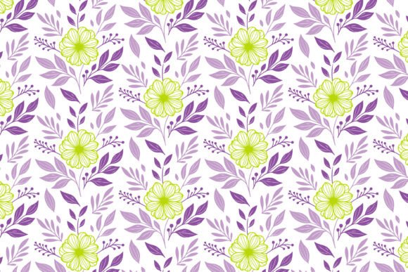 Download Sketch Line One Flower Pattern, Seamless - Premium Bundle