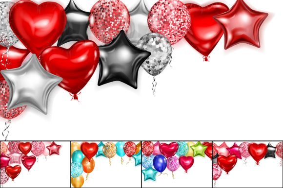 Download Illustrations with Helium Balloons - Helium balloons Collection